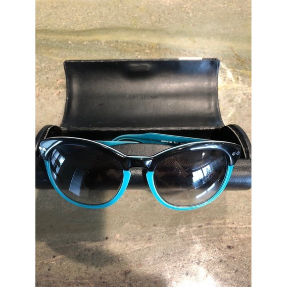 Derek Lam Sammy Sunglasses Teal Turquoise‎ Black Hard Case Sold Out $285 - Picture 2 of 8